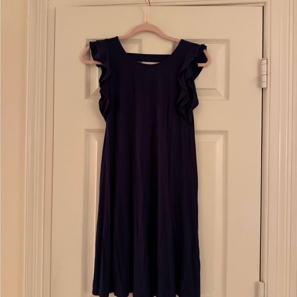 Lilly Pulitzer Navy Ruffle Mini Dress, Size XXS